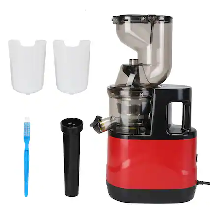 Front. Forest'nSky - 300W Slow Masticating Juicer, Cold Press Juicer Machine with Reverse Function for Whole Fruits Vegetables - Red.