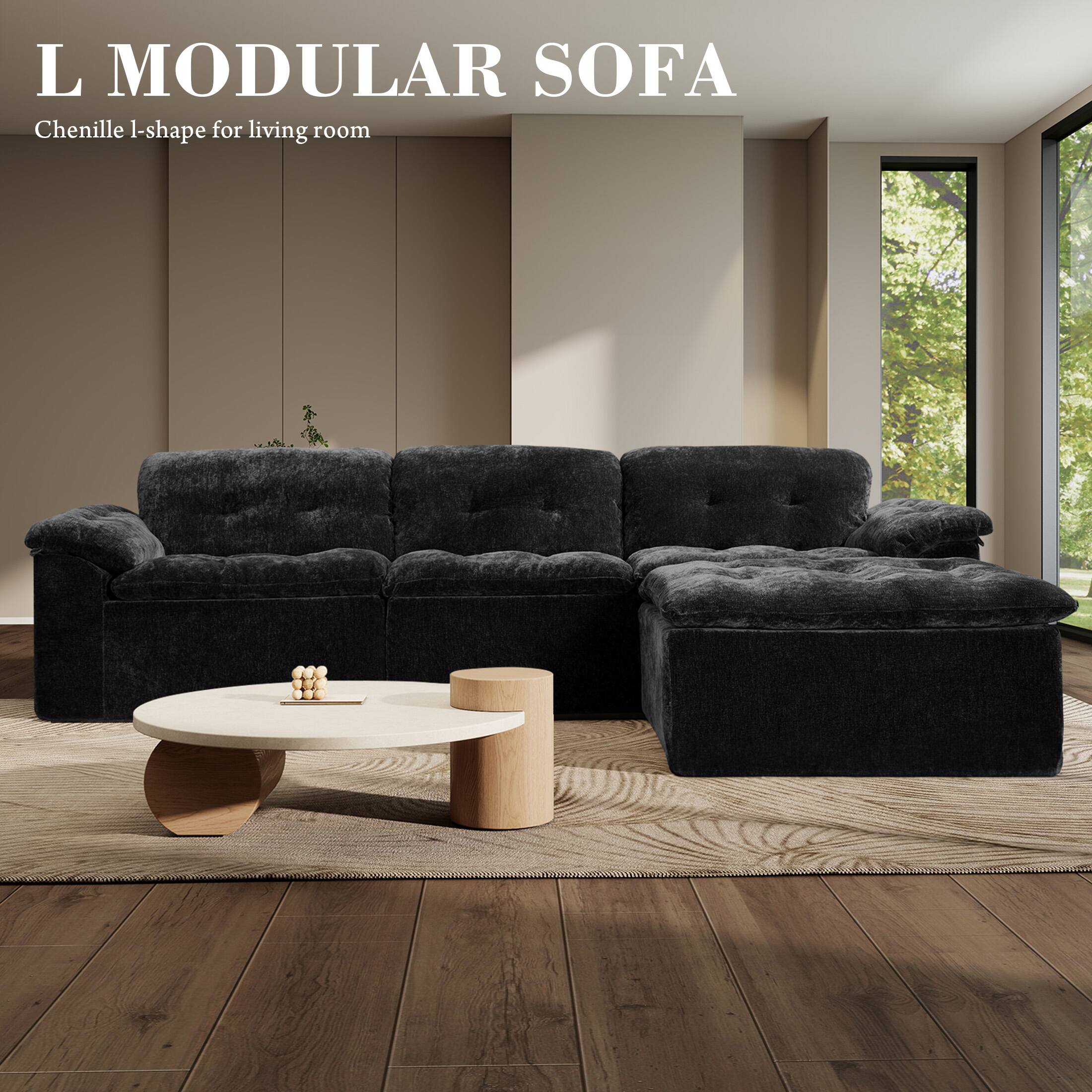 L MODULAR SOFA  
Chenille L-shape for living room