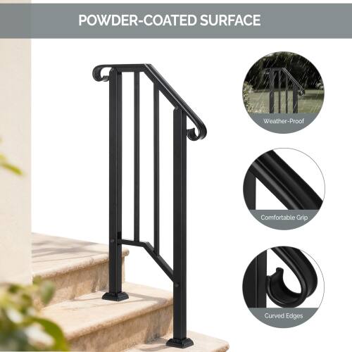 POWDER-COATED SURFACE  
Weather-Proof  
Comfortable Grip  
Curved Edges
