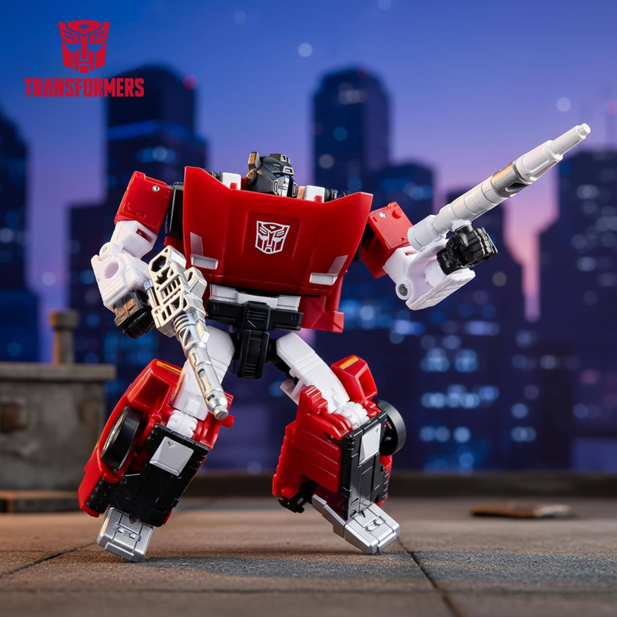 Alt View 4. Hasbro - Transformers Studio Series Devastation Sideswipe Action Figure - Red.