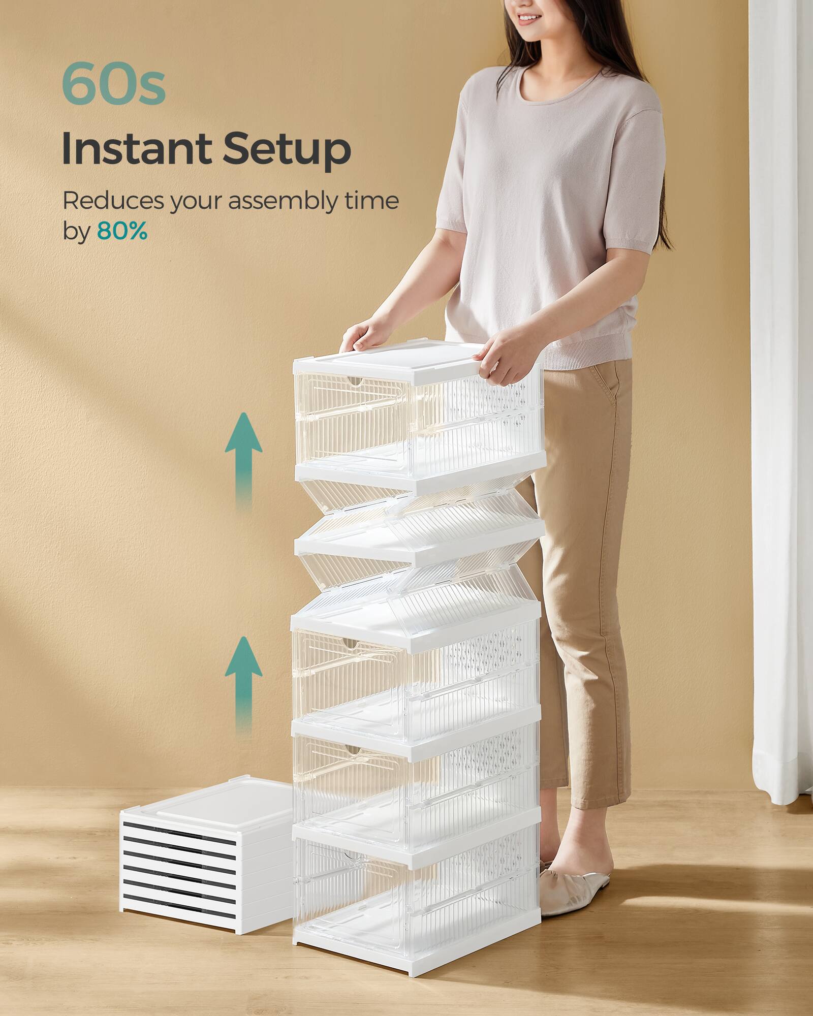 60s Instant Setup  
Reduces your assembly time by 80%
