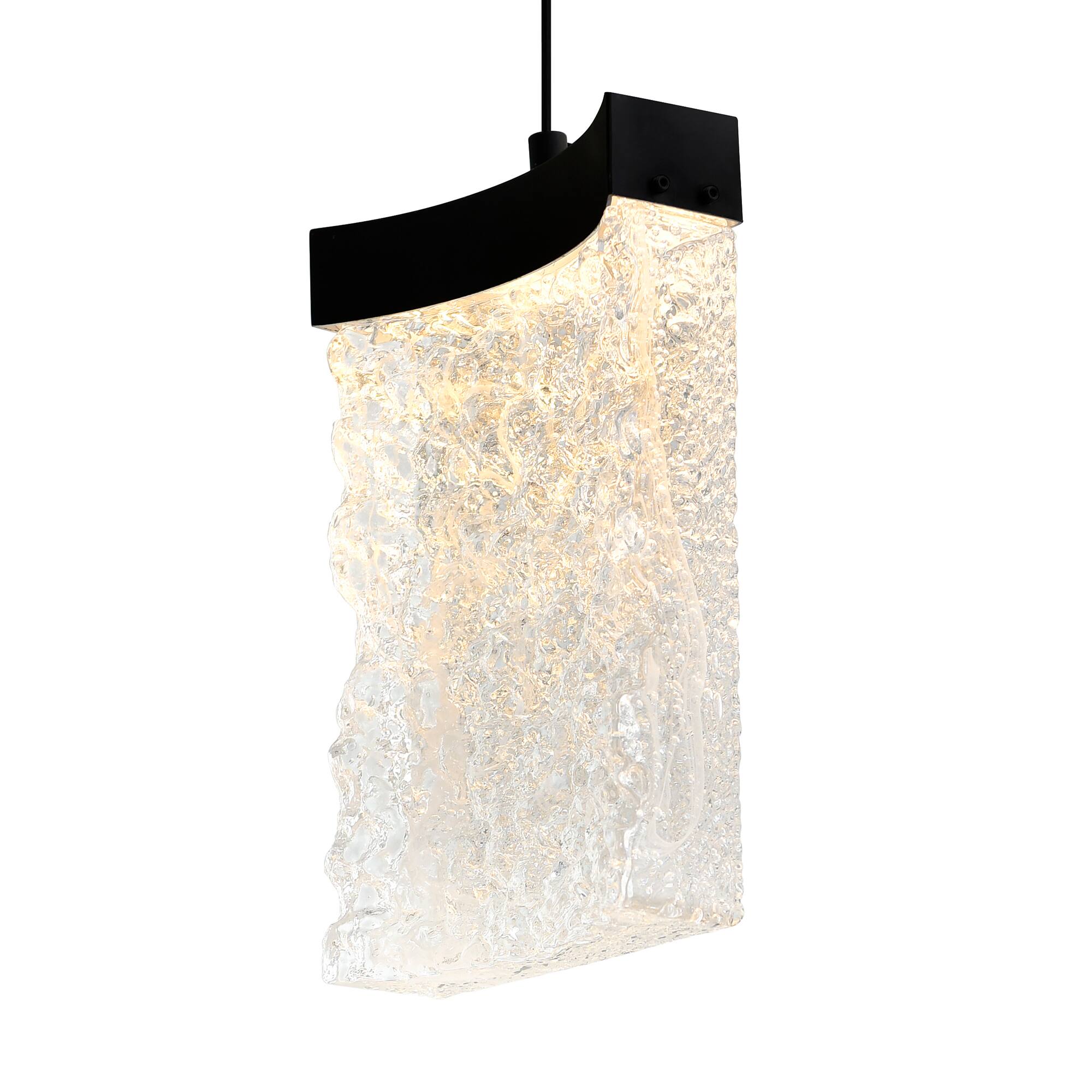 Back. CWI Lighting - Lava Integrated LED Black Mini Pendant - Black.