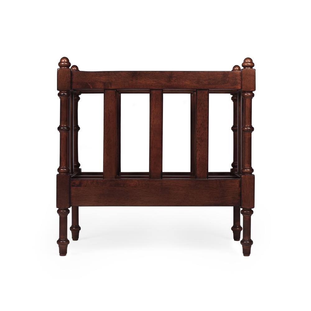 Left. Butler Specialty - Holden Magazine Basket - Medium Brown.