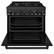 Left. ZLINE - 36" Legacy Dual Fuel Range with 6 Brass Burners & Oven (RAB-BR-36) - Black Stainless Steel.