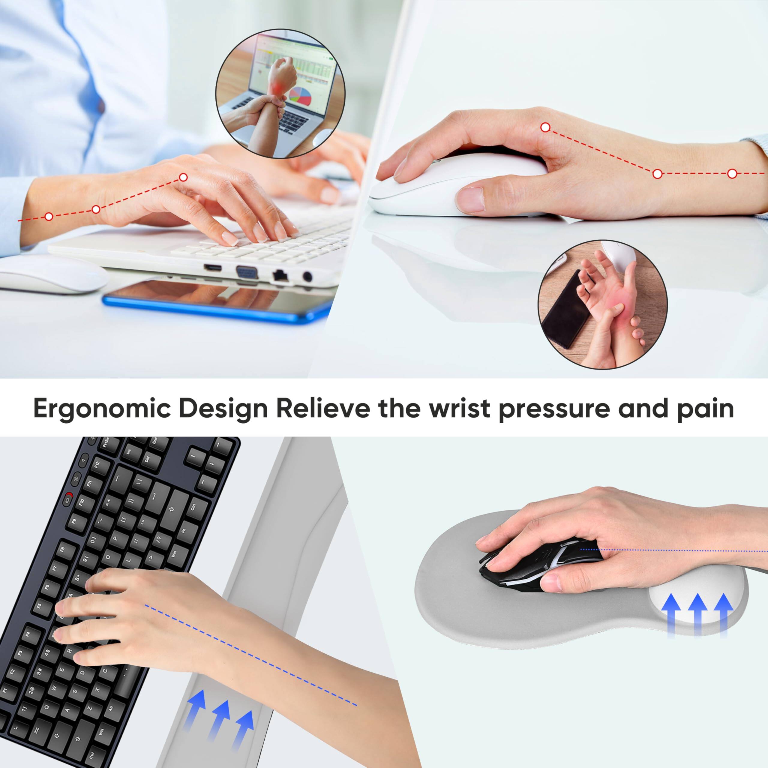 Comfort Essence Wrist Rest Support For Mouse Pad Set Circle Coaster ...