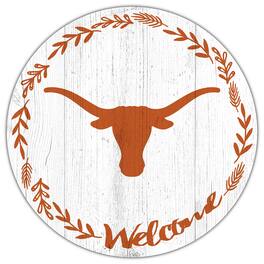 Fan Creations - Texas Longhorns 12" Welcome Circle Sign - Multicolor