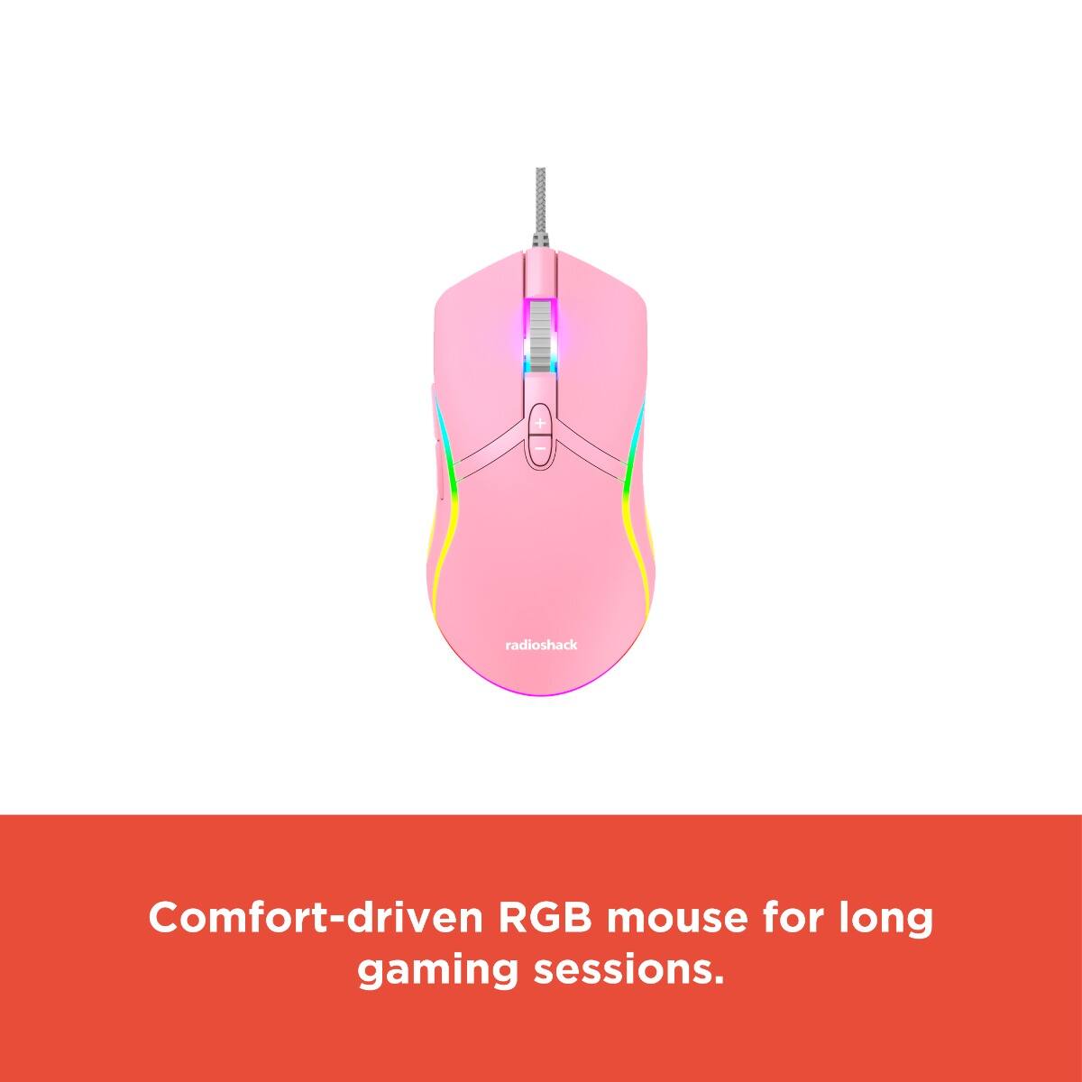 Comfort-driven RGB mouse for long gaming sessions.
