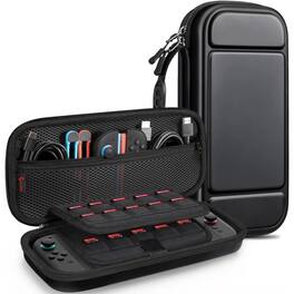 Kitcheniva - Travel Carry Case For Nintendo Switch 2 2025 Shockproof Hard Protective Cover - Black