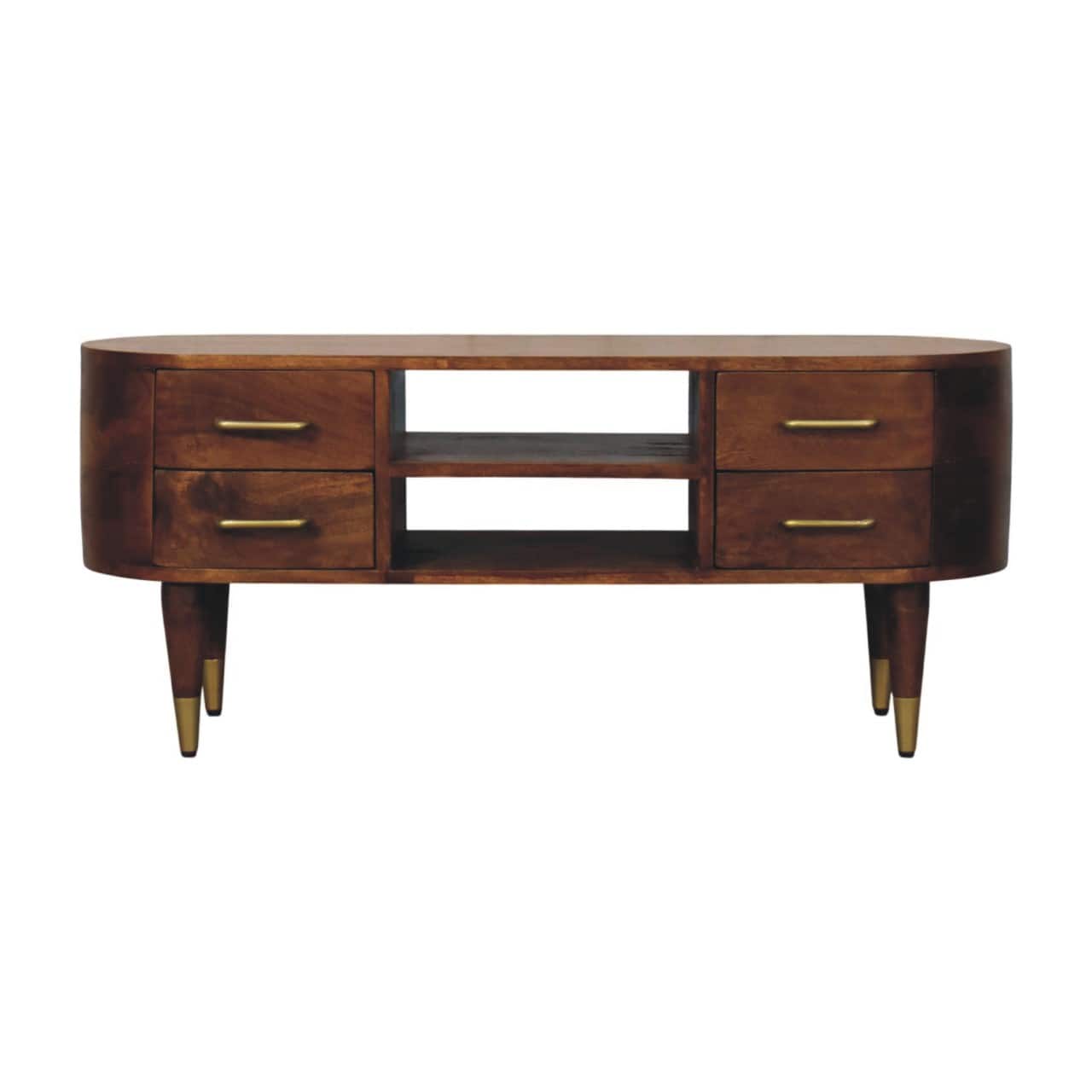 Artisan Furniture - Solid Wood Valenza Curved Media Unit - Brown price history on PriceWatchPro