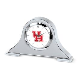 Jardine - Houston Cougars Primary Team Logo Napoleon Desk Clock - Silver