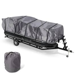 Pyle - Protective Storage Boat Cover - Universal Waterproof and Weather Resistant withArmor Shield/Marine Grade Canvas