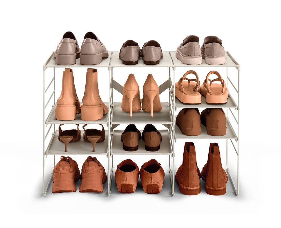 Shoe Level Rack Joseph Joseph Level Adjustable Shoe Rack Stores 12 Pairs Ecru 55009 ...