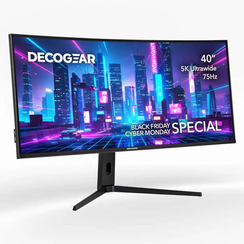 DECOCGEAR
40" 5K Ultrawide 75Hz
BLACK FRIDAY SPECIAL
CYBER MONDAY