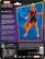 The text on the image is in French, so I cannot group and correct it. However, I can provide a brief summary of the content: The image features a Marvel Legends Series Hallows' Eve action figure, which is a female superhero character. She is holding a bag of super-powered Halloween masks and is wearing a costume. The figure is in a package, and there is a warning on the package that says "Attention: danger de toffemement" which translates to "Attention: danger of choking."