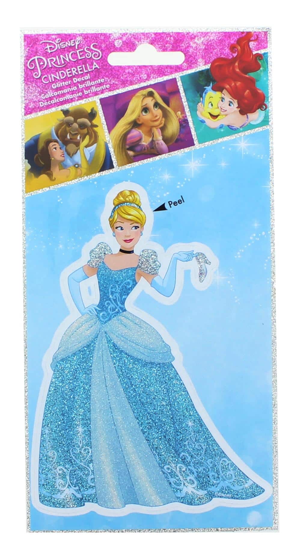 Disney - Princess Cinderella 4 x 8 Inch Glitter Decal - Blue price history on PriceWatchPro