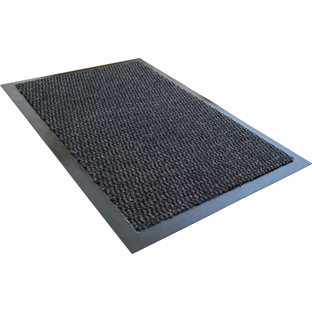 Left. Floortex - Gray Door Mat - 36" x 60" - Gray.