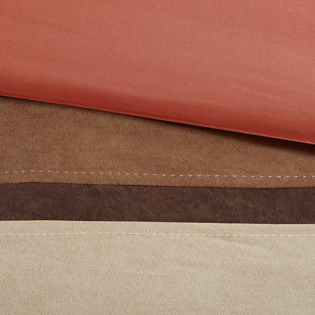 Alt View 5. Gracie Mills - Gracie Mills Kimberly 7-Piece Contemporary Microsuede Comforter Set - Coral.