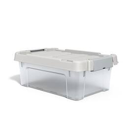 Staples - 12 Qt. Latch Lid Storage Bin - Clear