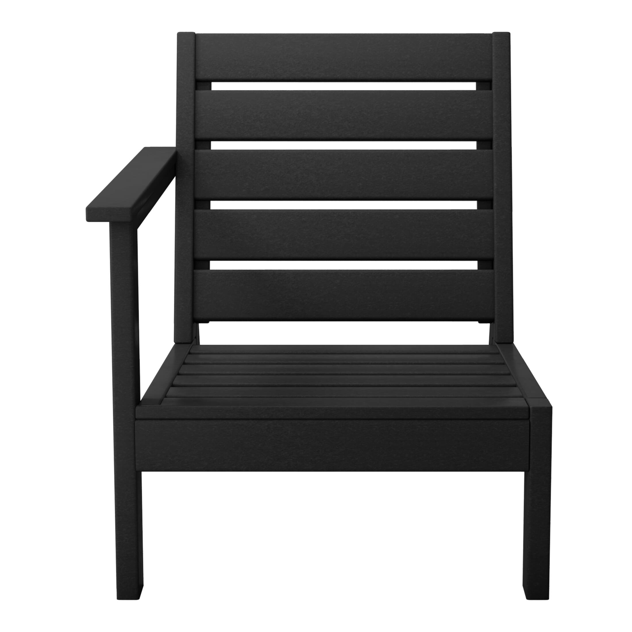 Left. WestinTrends - WestinTrends Avalon Outdoor Patio HDPE Deep Seating Sectional Loveseat - Black.