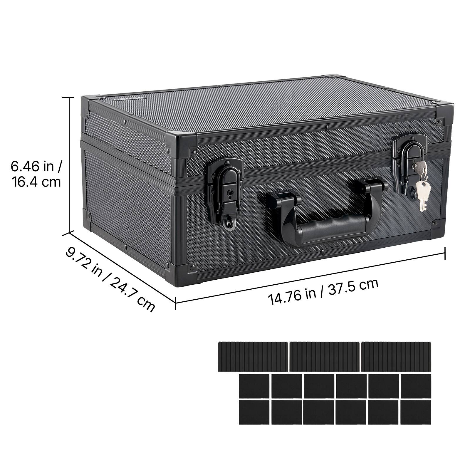 6.46 in / 16.4 cm  
9.72 in / 24.7 cm  
14.76 in / 37.5 cm