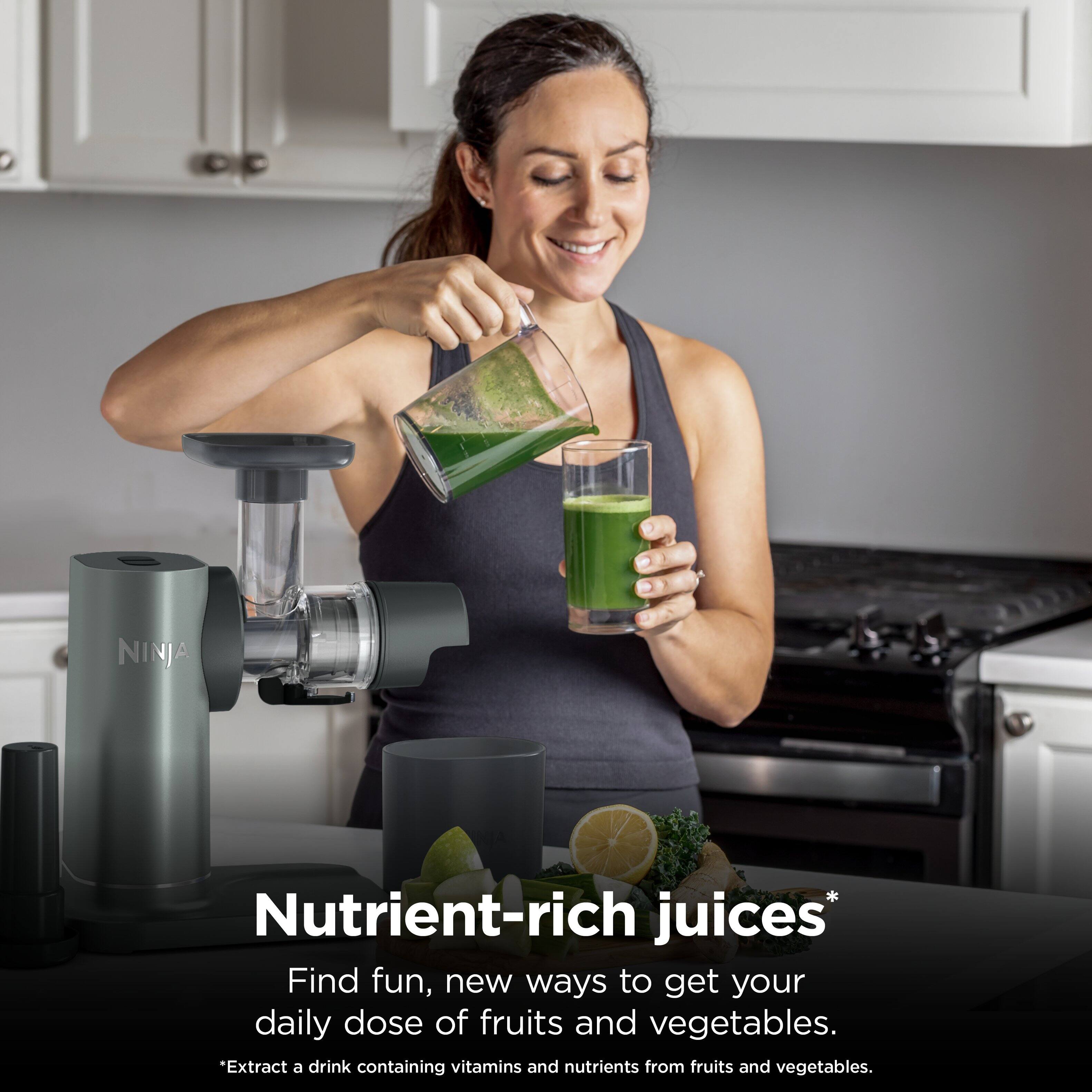 NINJA Nutrient-rich juices*  
Find fun, new ways to get your daily dose of fruits and vegetables.  
*Extract a drink containing vitamins and nutrients from fruits and vegetables.