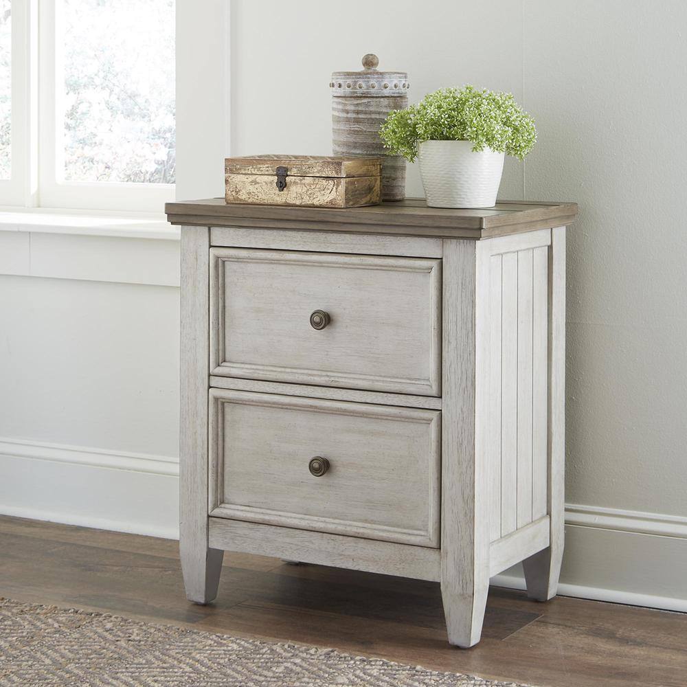 Alt View 4. Liberty Furniture Industries - 2 Drawer Night Stand w/ Charging Station - White.