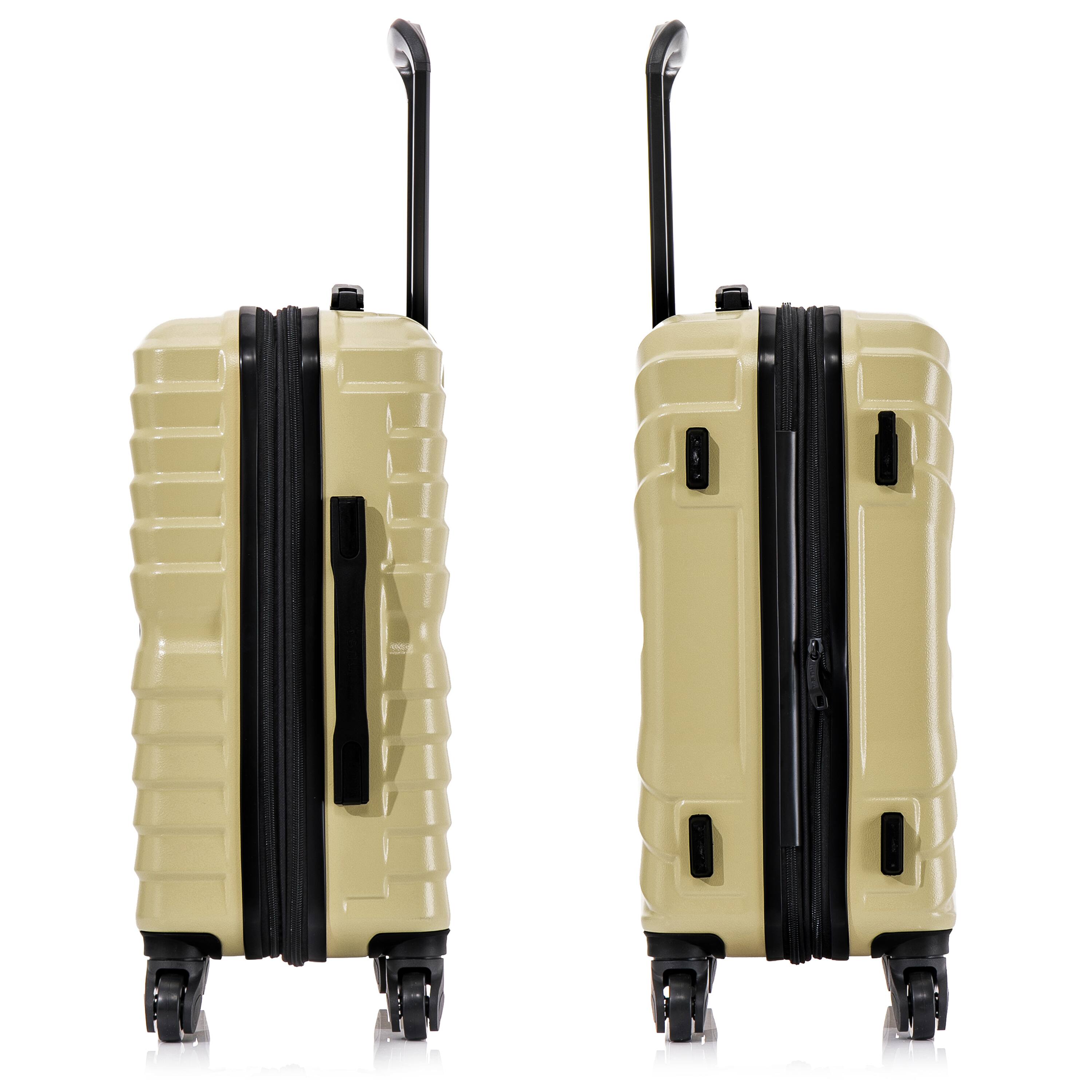 Alt View 3. InUSA - Aurum lightweight hardside spinner luggage 20" carry-on - CHAMPAGNE.