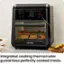 The text on the image reads: "Chefman Integrated cooking thermometer guarantees perfectly cooked meals."