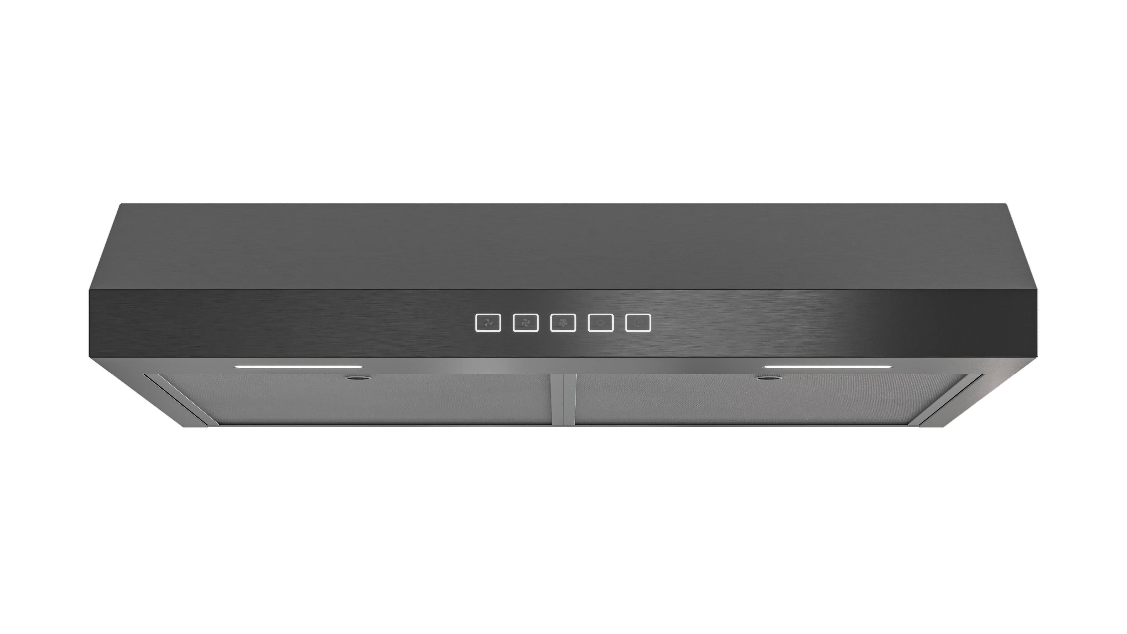 Alt View 1. Broan - Broan-NuTone 30-Inch Under Cabinet Range Hood, ENERGY STAR, 350 Max Blower CFM - Black.