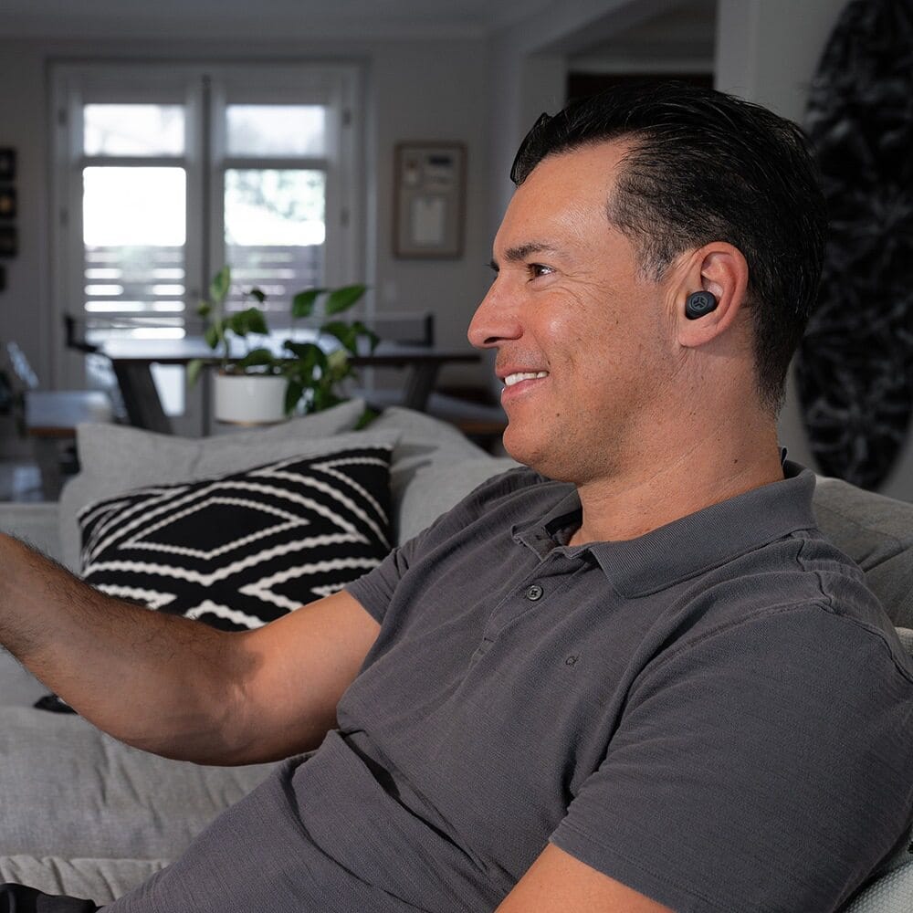 Alt View 13. JLab - 2-in-1 Hear OTC Hearing Aid and Earbuds - Graphite.