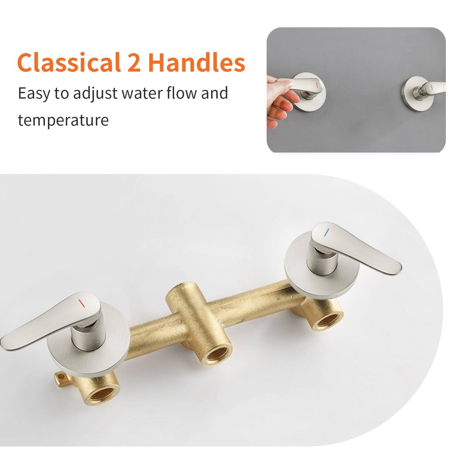 Classical 2 Handles

Easy to adjust water flow and temperature