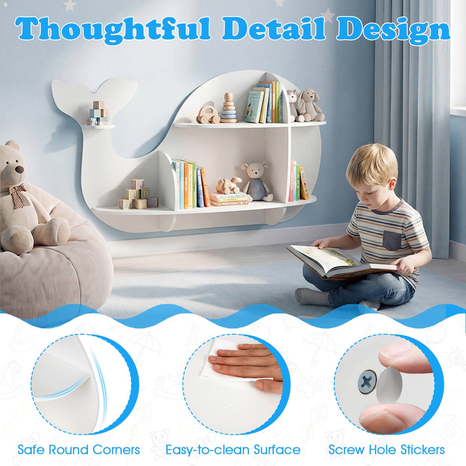 Thoughtful Detail Design

- Safe Round Corners
- Easy-to-clean Surface
- Screw Hole Stickers