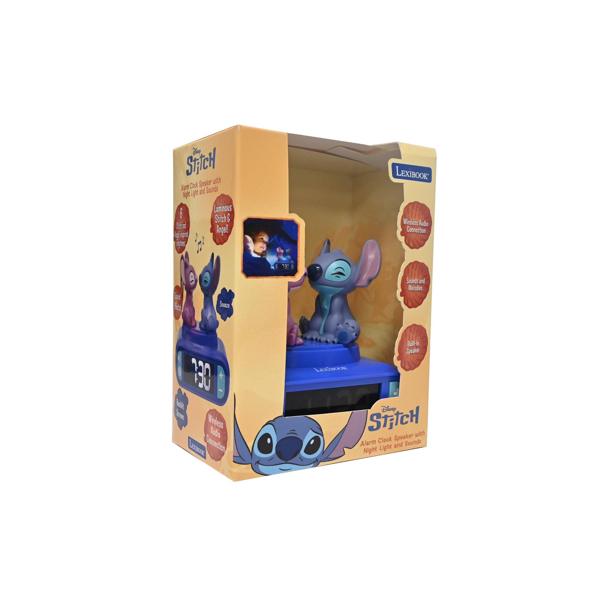 Stitch with Alarm Clock Speaker Light and Sounds Night Luminous 6 Stitch | Angel!

LEXIBOOK Wireless Audio Connection
Sounds and Melodies

Buit-In Speaker LEXIBOOK Stitch with Alarm Clock Speaker Sounds Light and Night