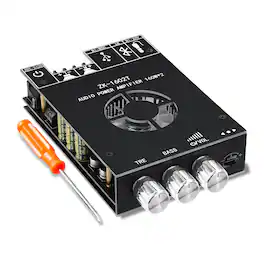 Vulpecula Spade - ZK-1602T Bluetooth Amplifier Board,160W+160W 2.0 Channel Amp Board with Treble and Bass Control,DC 15-36V