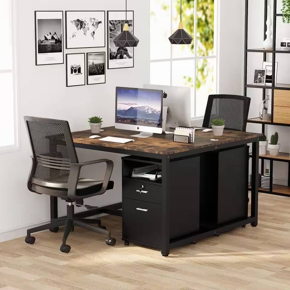 Left. SlickBlue - Rolling 2-Drawer Mobile File Cabinet and Printer Stand on Wheels - Black.