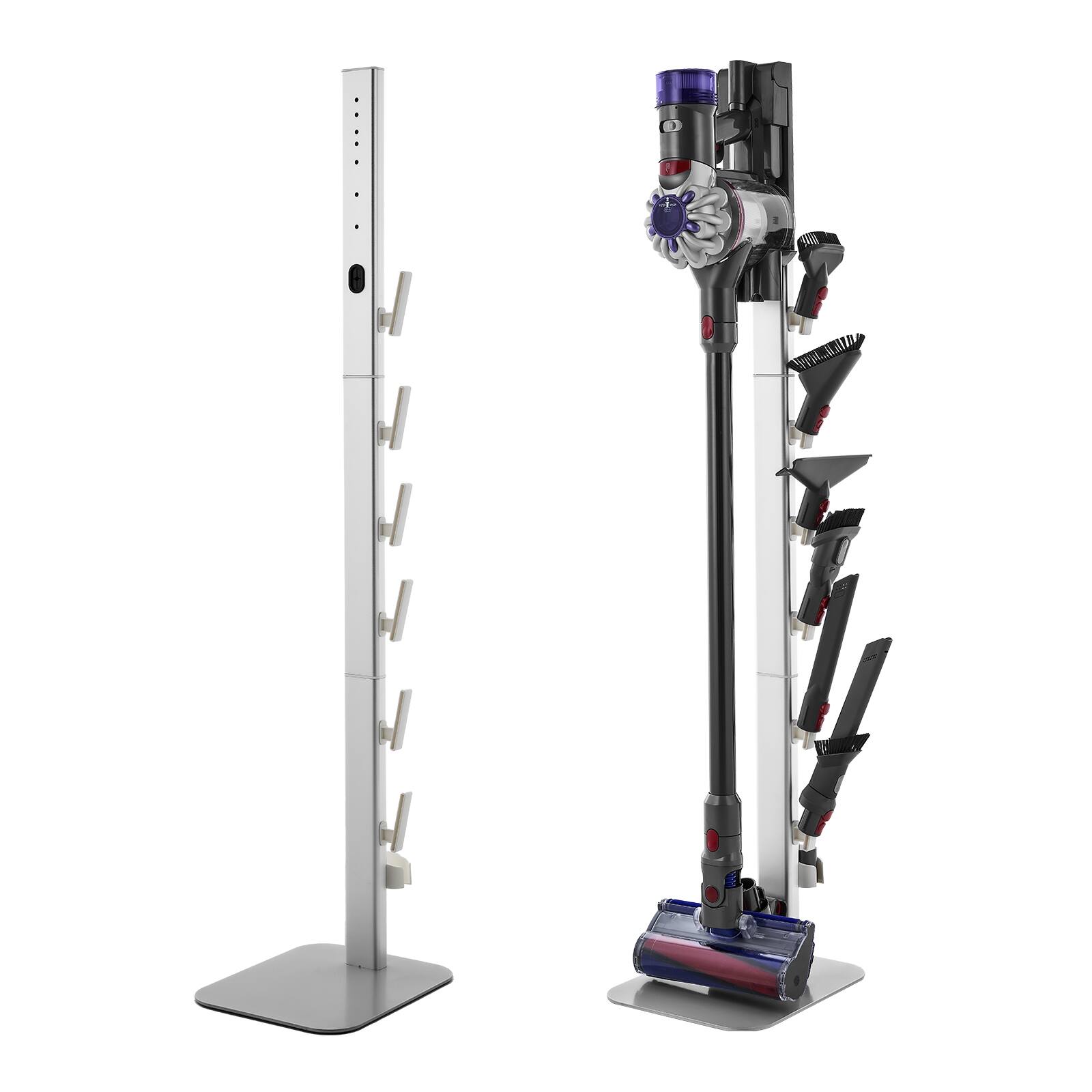 Alt View 5. VEVOR - Vacuum Stand for Dyson Multi-Models Stable Storage Bracket Holder - Silver.