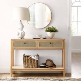 Chaucer Wood Entryway Console Table by Modway - Oak