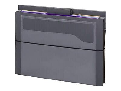 Alt View 3. Smead -  6 Pocket Cascading Poly Letter Size Wall Organizer, Gray/Bright Pockets  - Gray with Bright Pockets.