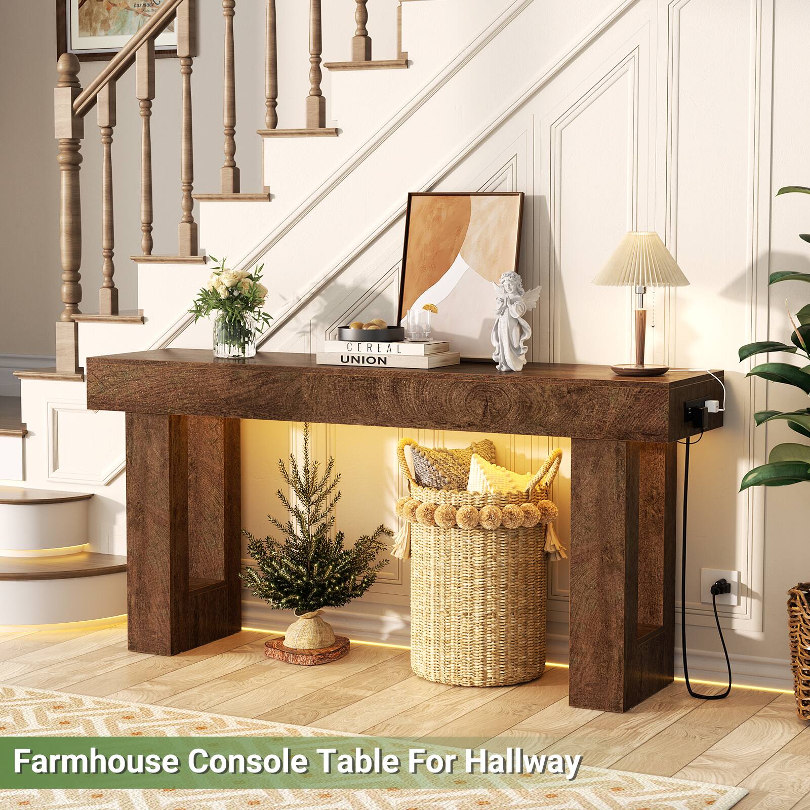 Farmhouse Console Table For Hallway