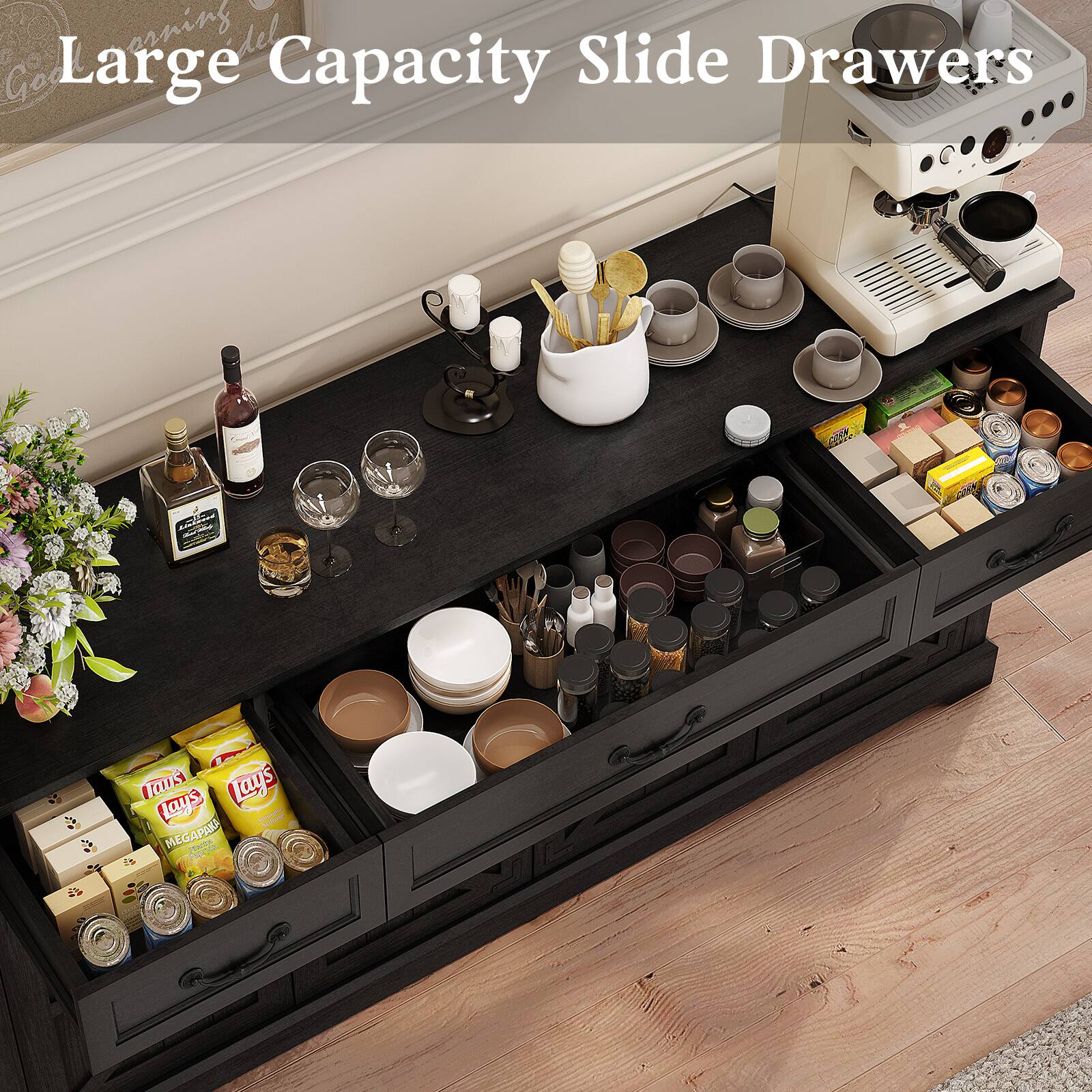 Go Large with Large Capacity Slide Drawers

Tau's Lay's MEGAPAK