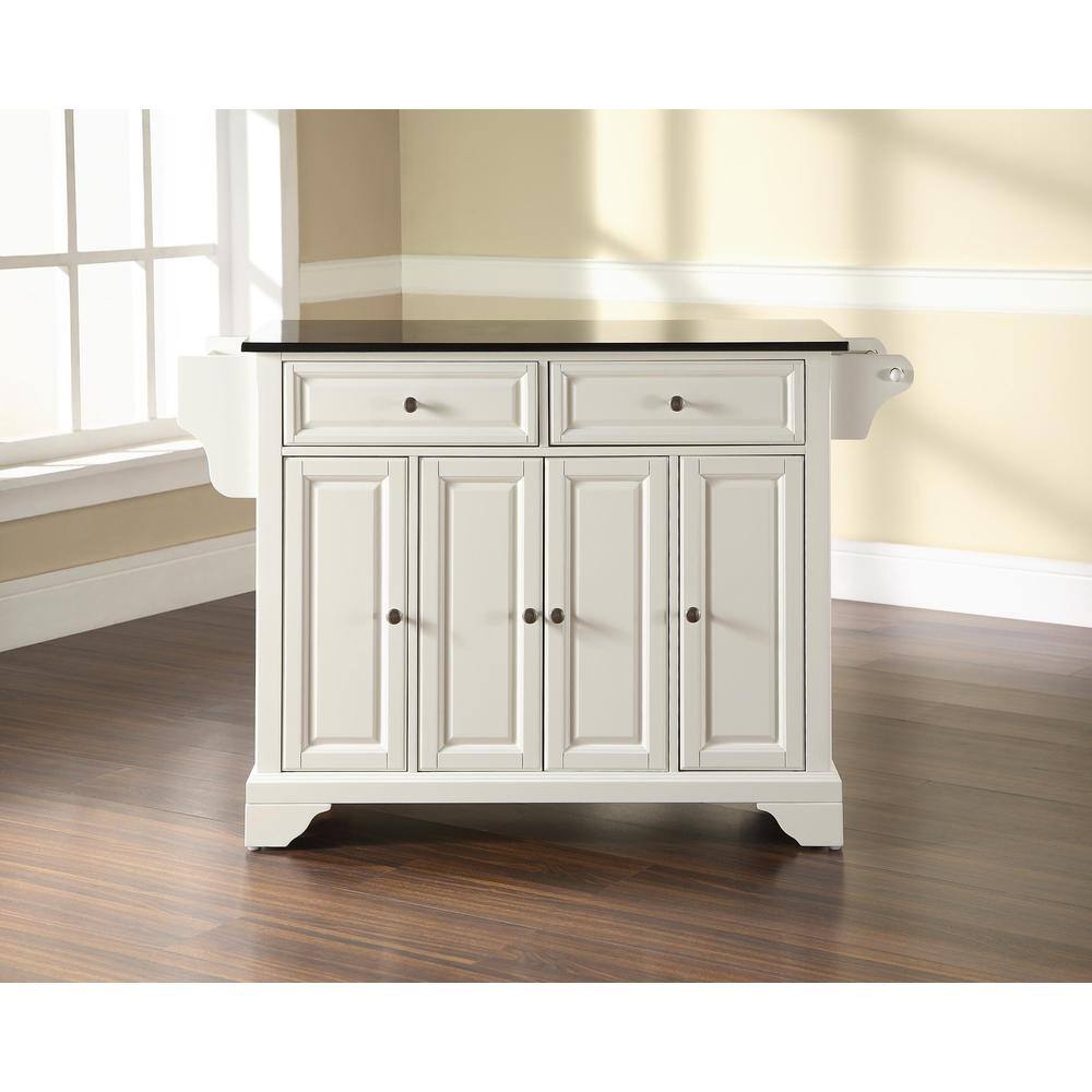 Alt View 1. Crosley Furniture - Lafayette Granite Top Full Size Kitchen Island/Cart - White.