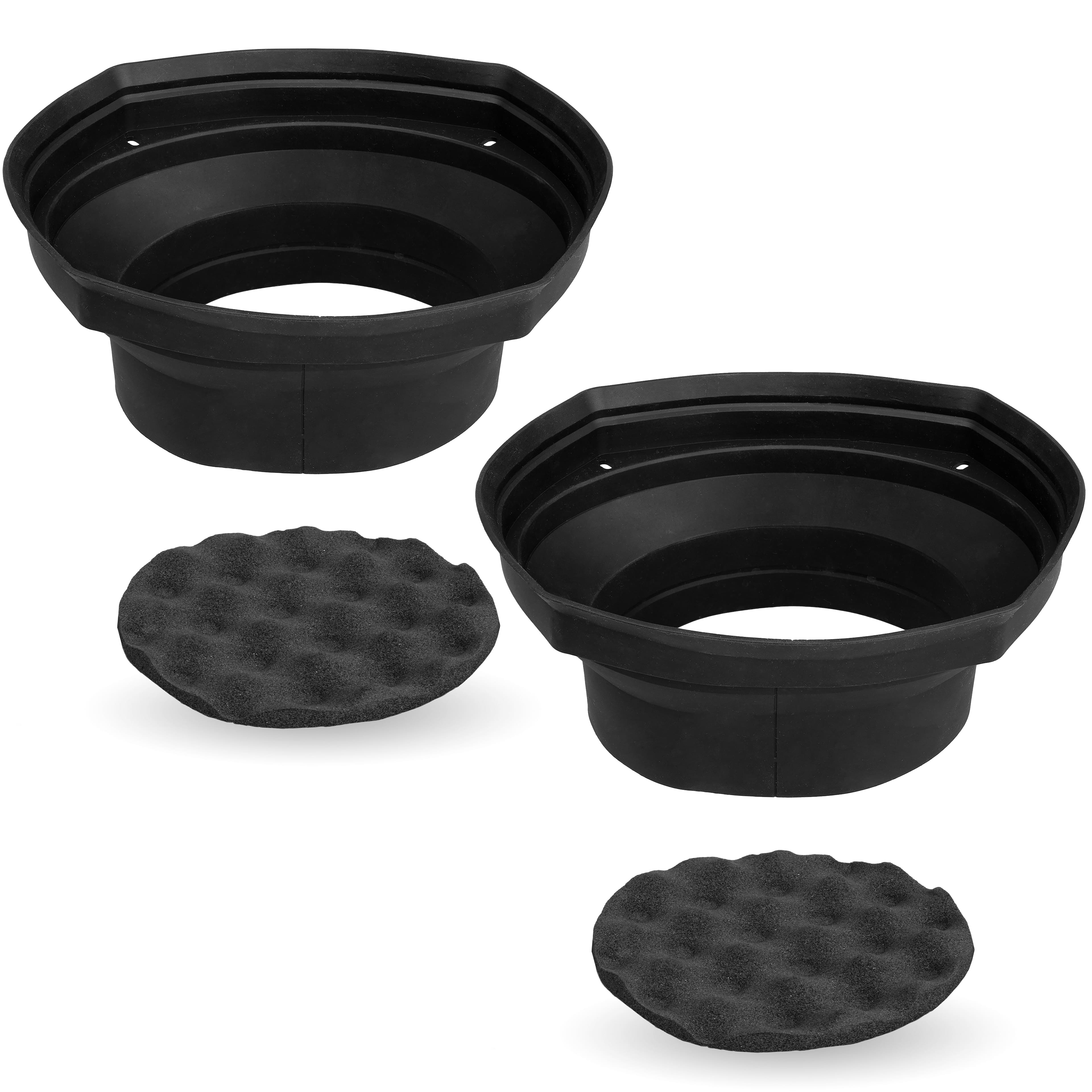 "NVX - XBAF68 2 Piece Universal 6"" x8” and 5""x7"" Silicone Rubber Speaker Baffles with Self Adhesive Foam Base Pad" price history on PriceWatchPro