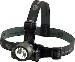 Streamlight - 61051 Trident 80-Lumen LED Headlamp with Elastic Head Strap, and Rubber Hard Hat Strap, Green