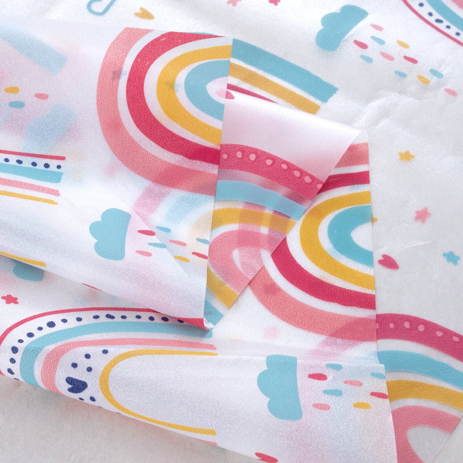 Alt View 1. RT Designers Collection - RT Designers Collection 90GSM Peva Glit Printed Rainbow Shower Curtain 70" x 72" Muticolor - Multicolor.