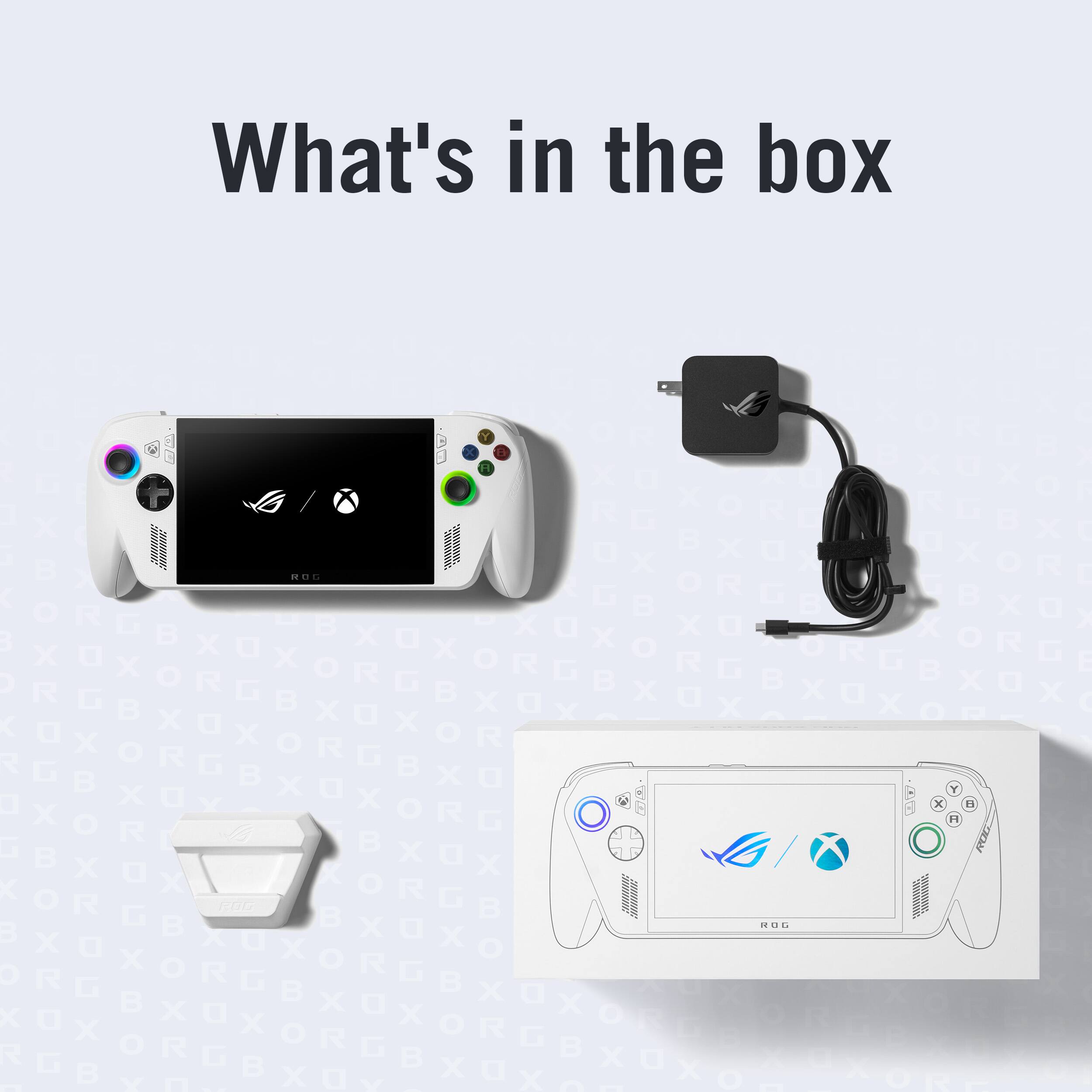 What's in the box

- ROG XBOX Controller
- USB-C Cable
- ROG Stand
- ROG XBOX Controller Box
