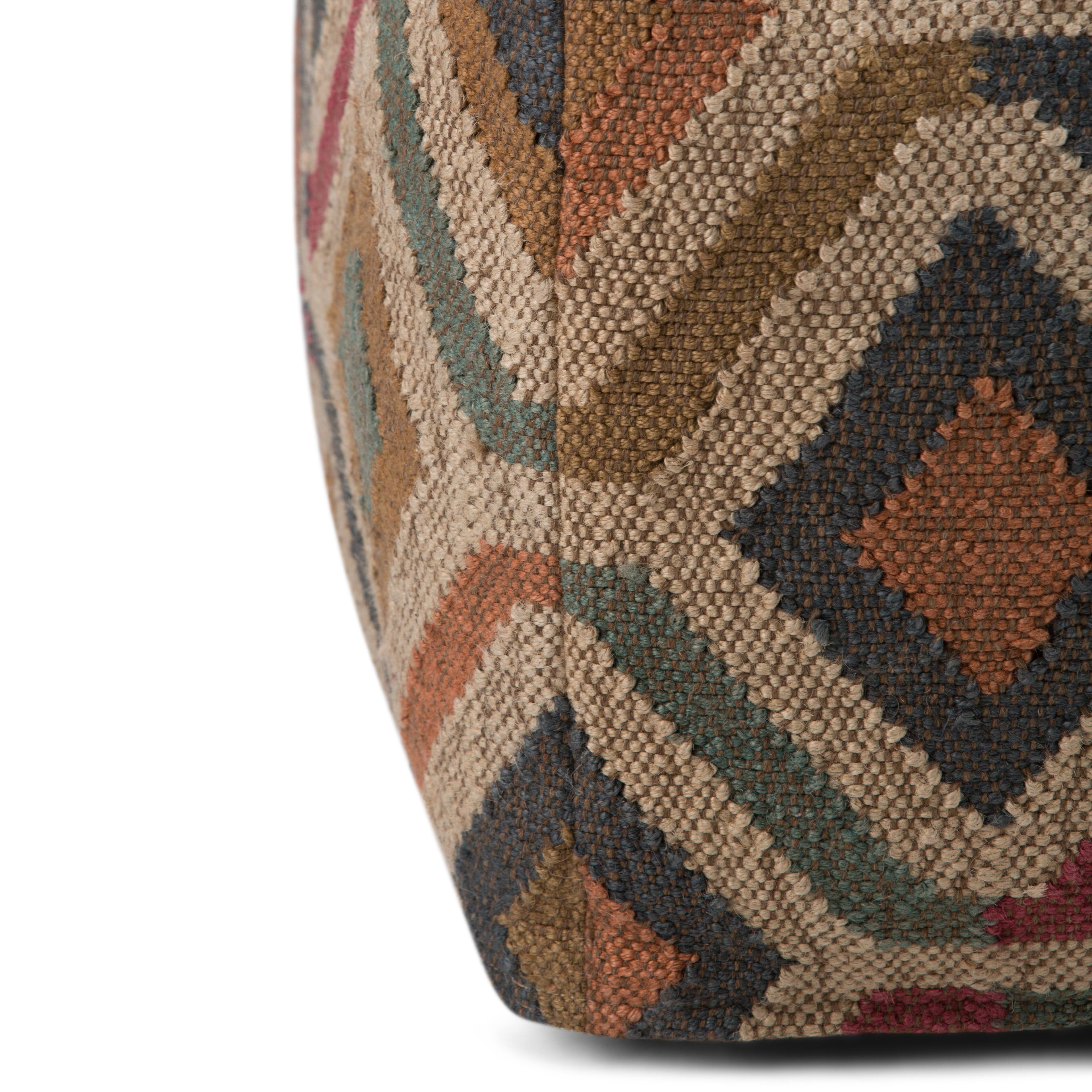 Alt View 13. Simpli Home - Johanna Square Pouf - Kilim Patterned.