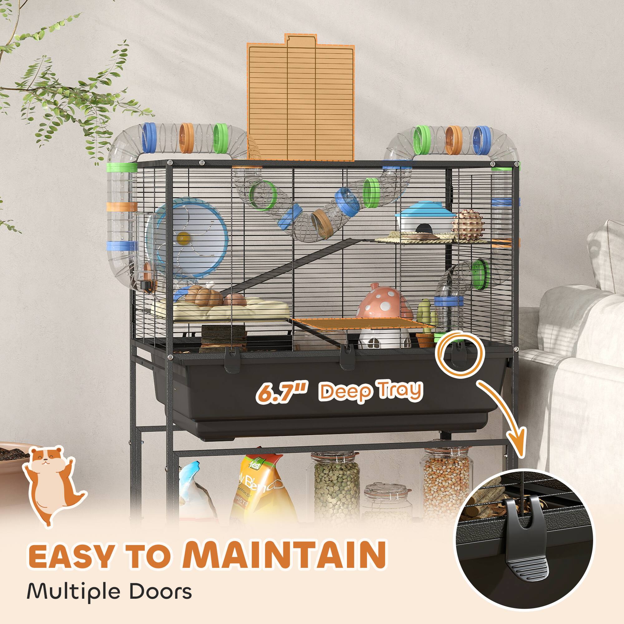 6.7" Deep Tray  
EASY TO MAINTAIN  
Multiple Doors