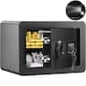 VEVOR - Safe, 0.5 Cubic Feet Home Safe, Steel Security Safe with Digital Keypad and 2 Keys, Wall-Mounted Cabinet - Black