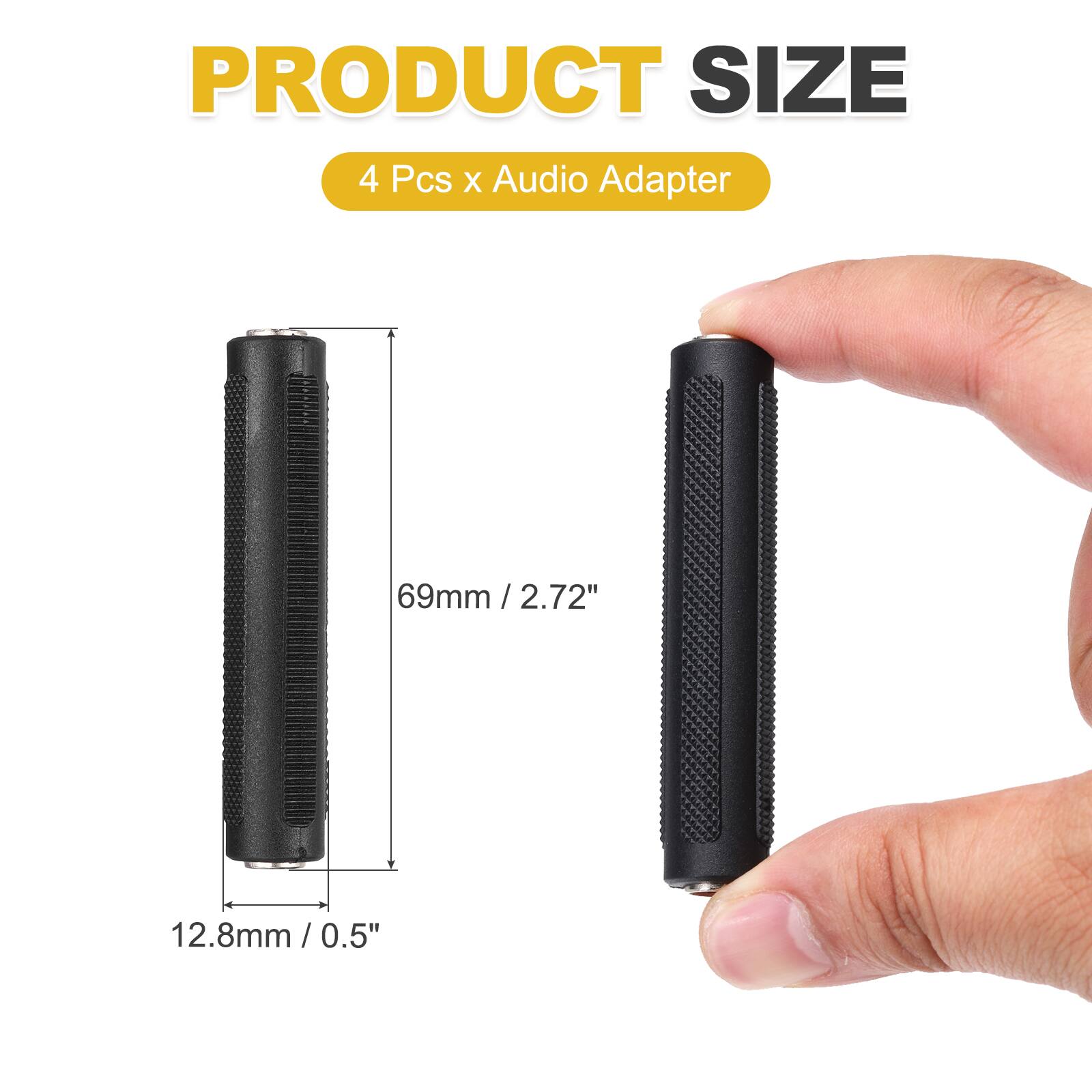 PRODUCT SIZE  
4 Pcs x Audio Adapter  
69mm / 2.72"  
12.8mm / 0.5"