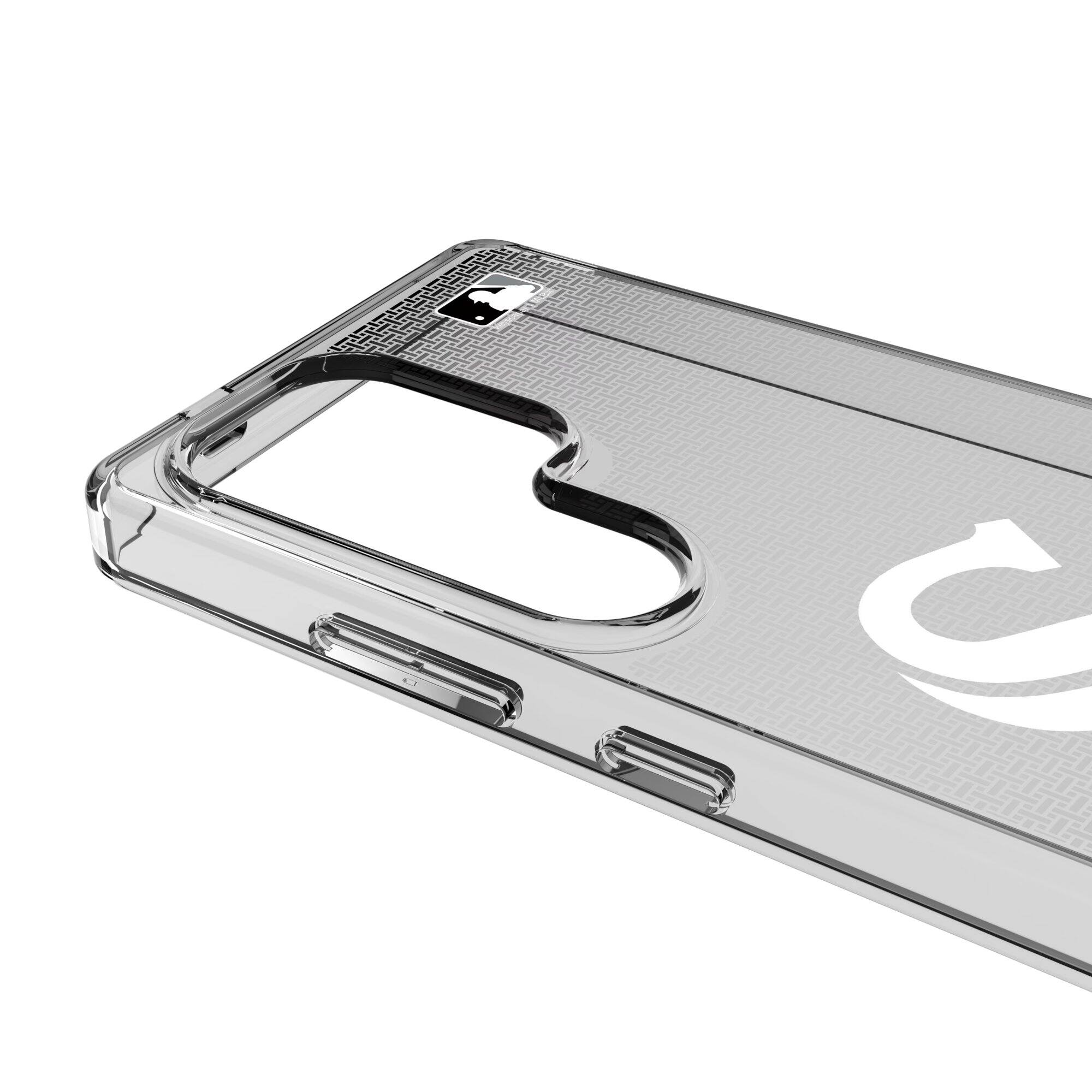 Alt View 2. Keyscaper - Chicago White Sox Linen Logo Galaxy Clear Case - S25 Plus - Multicolor.